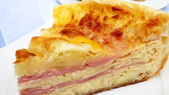 TARTA DE JAMON Y QUESO